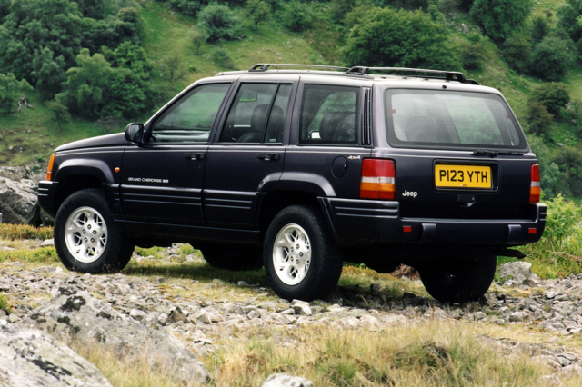Grand Cherokee on moorland, 1997 UK press