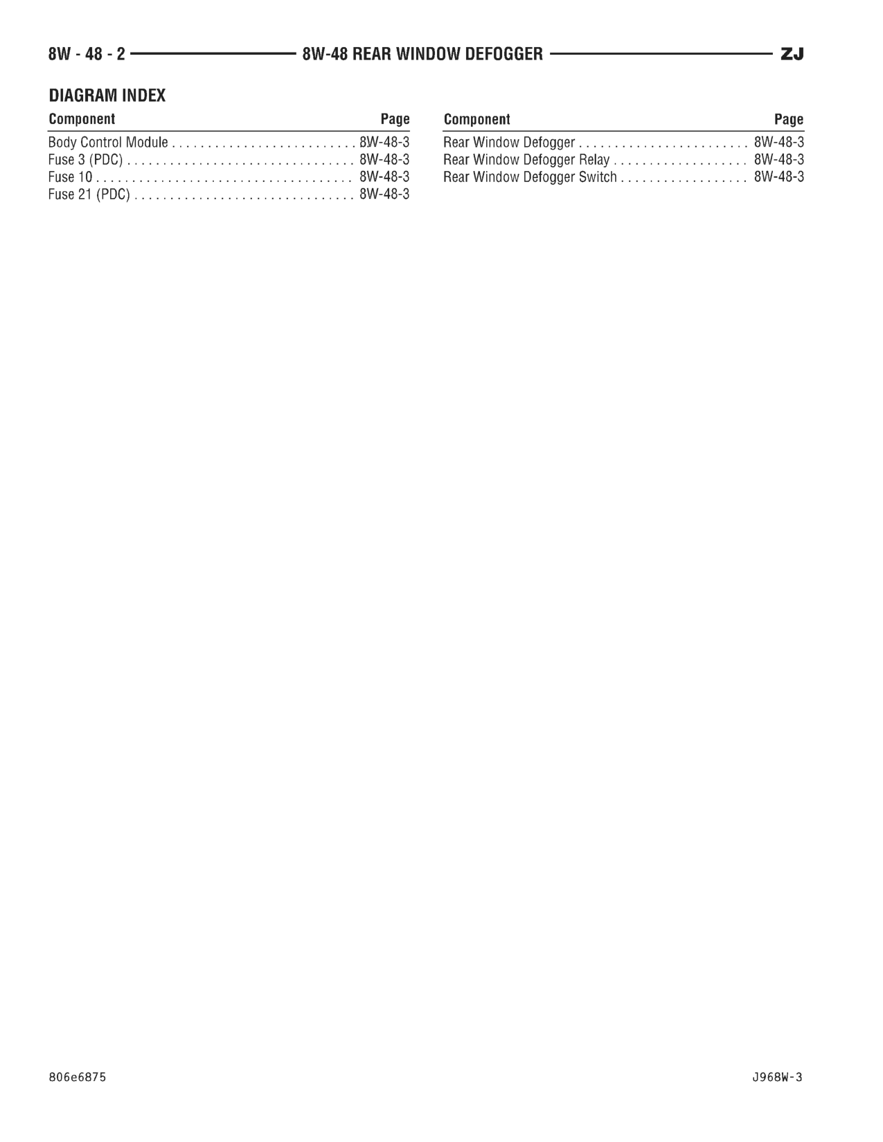 1996 Jeep Grand Cherokee ZJ Service Manual — page 703 wiring diagram