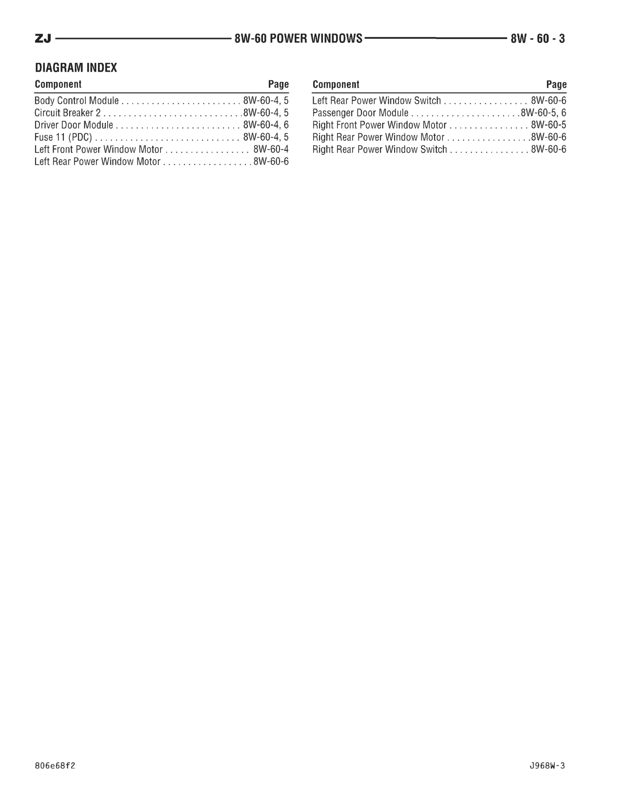 1996 Jeep Grand Cherokee ZJ Service Manual — page 750 wiring diagram