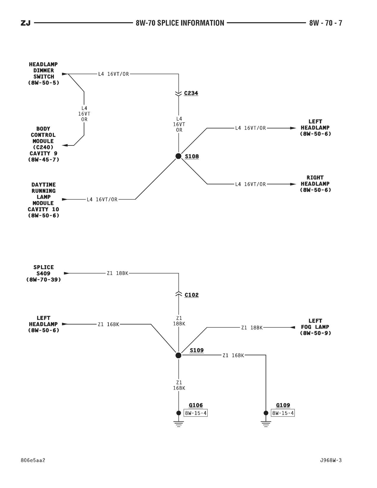 1996 Jeep Grand Cherokee ZJ Service Manual — page 798 wiring diagram