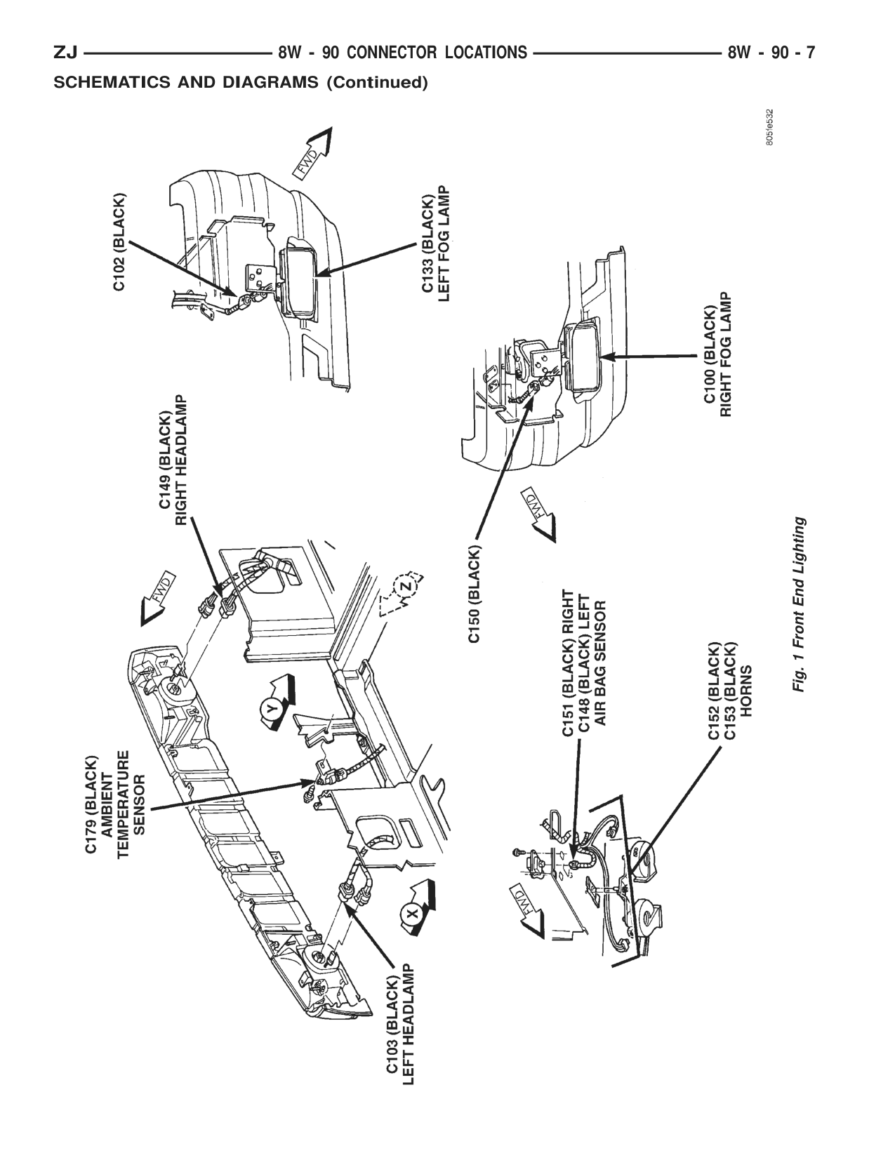 1996 Jeep Grand Cherokee ZJ Service Manual — page 924 wiring diagram