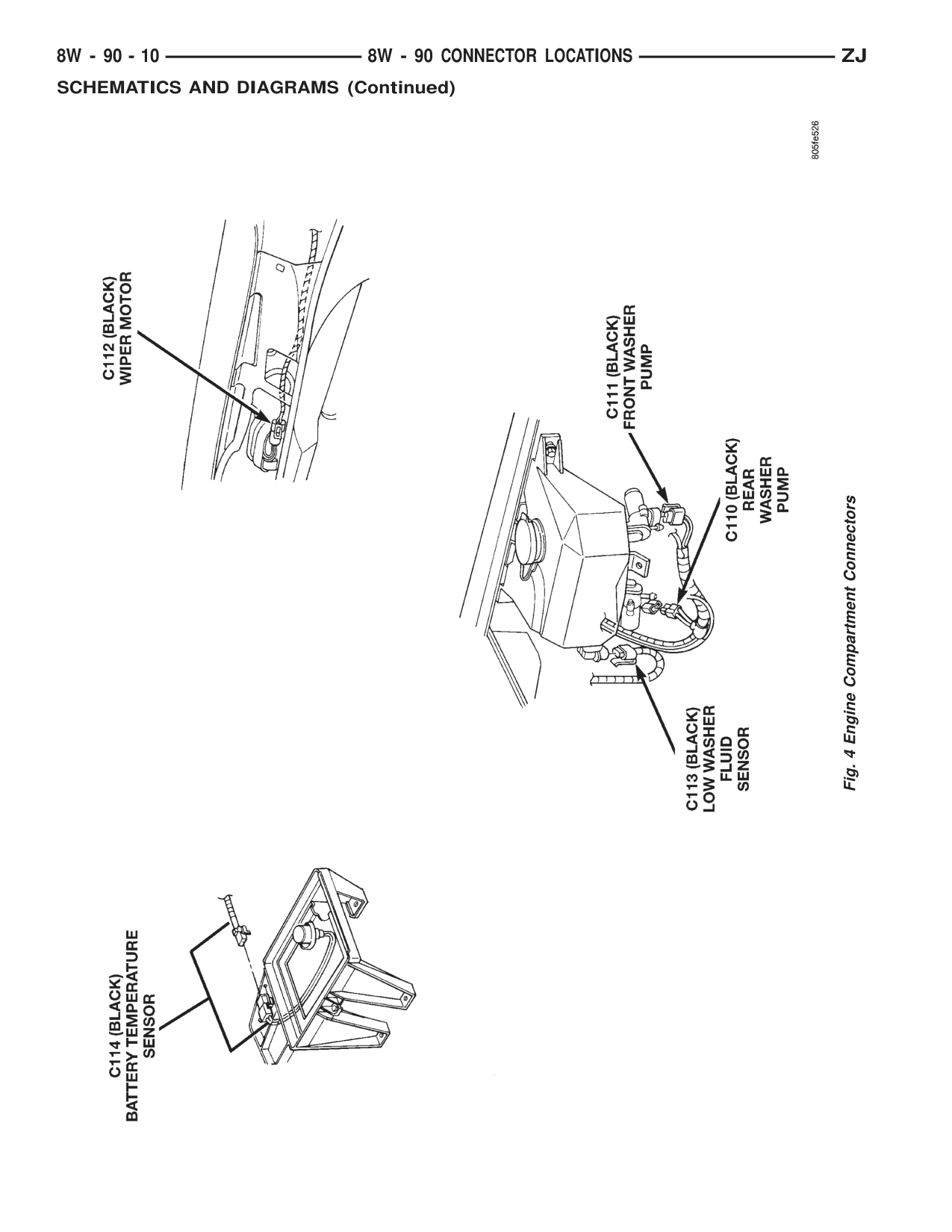 1996 Jeep Grand Cherokee ZJ Service Manual — page 927 wiring diagram