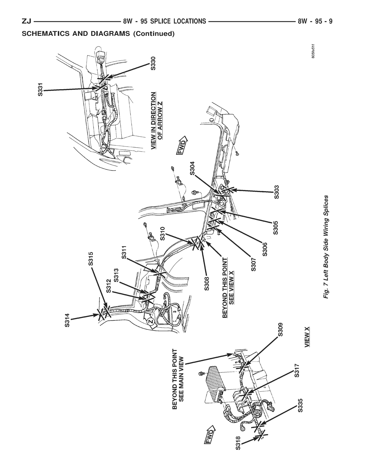 1996 Jeep Grand Cherokee ZJ Service Manual — page 954 wiring diagram