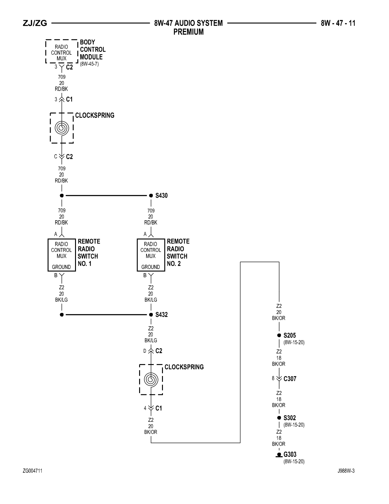 1998 Jeep Grand Cherokee ZJ Export Service Manual — page 773 wiring diagram