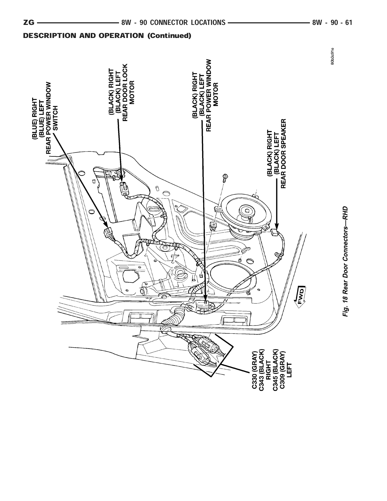 1998 Jeep Grand Cherokee ZJ Export Service Manual — page 1007 wiring diagram