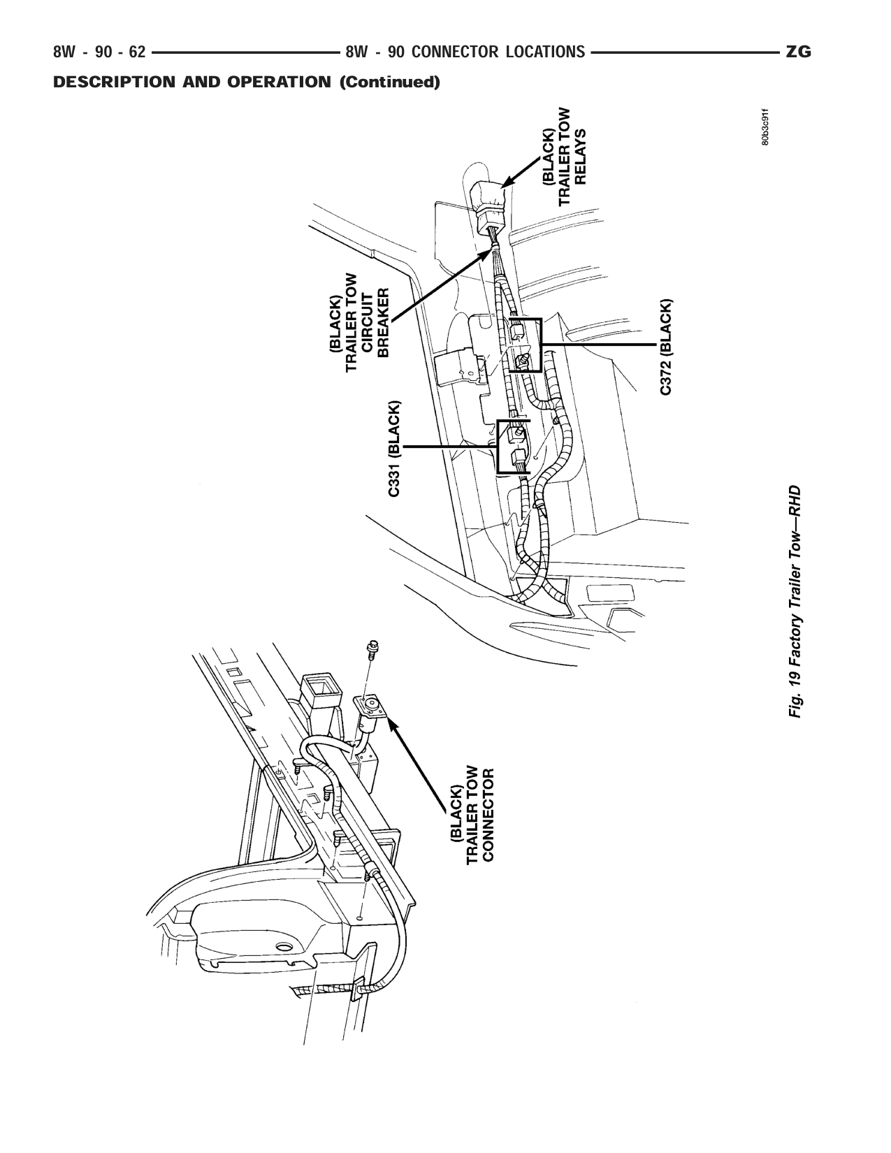 1998 Jeep Grand Cherokee ZJ Export Service Manual — page 1008 wiring diagram