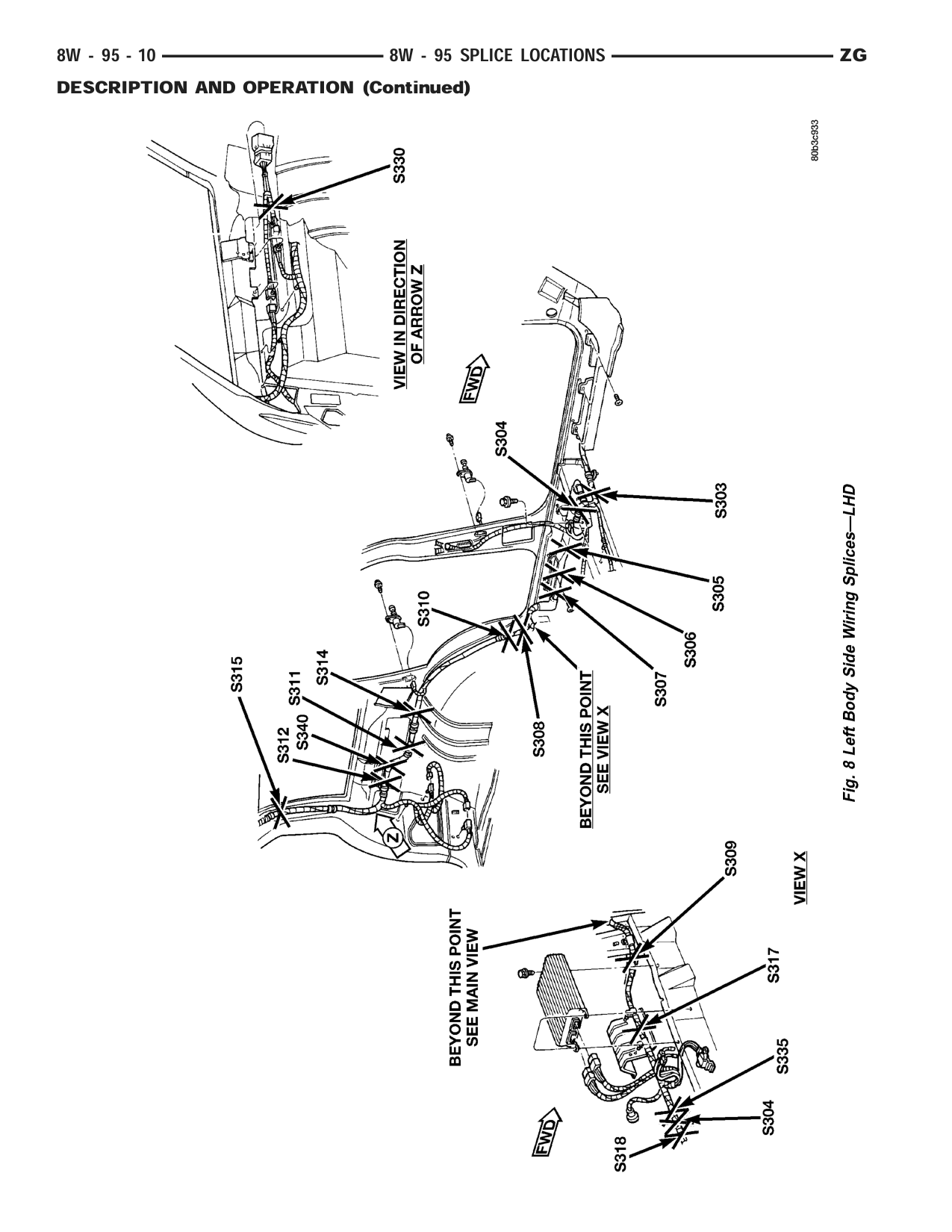 1998 Jeep Grand Cherokee ZJ Export Service Manual — page 1020 wiring diagram